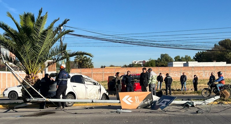ACCIDENTE EN MARAVILLAS, JM, AGS ESTA MAÑANA