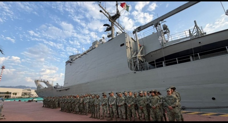 PUERTO VALLARTA `SE BLINDA´ TRAS MUERTE DE `EL MENCHO´: ASÍ ES EL BUQUE ARM USUMACINTA CON 103 MARINOS