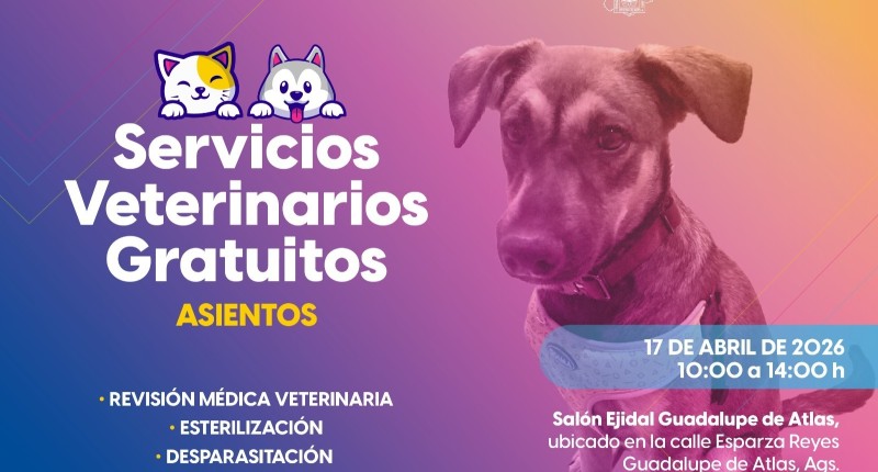LLEGARÁN SERVICIOS VETERINARIOS GRATUITOS A ASIENTOS 