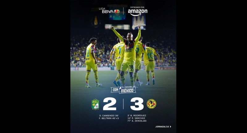 GANAN AMÉRICA Y PUMAS EN ARRANQUE DE LA JORNADA 16