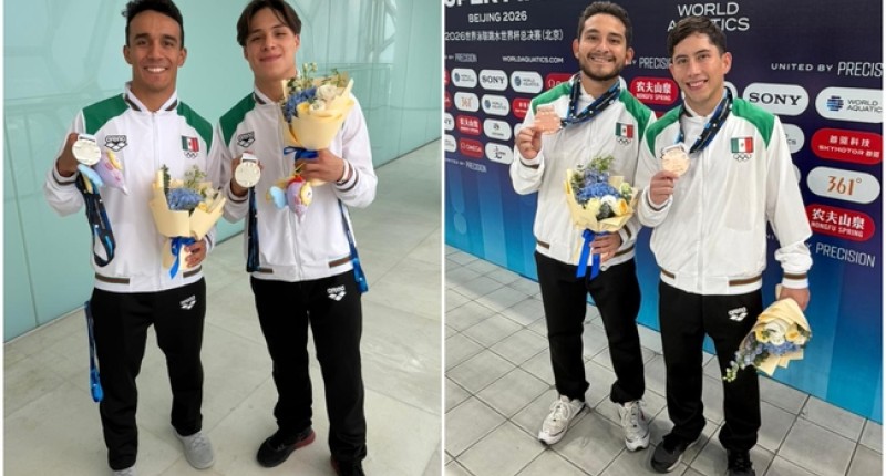 MÉXICO, DOS PLATAS Y UN BRONCE EN SÚPER FINAL DE COPA DEL MUNDO DE CLAVADOS EN CHINA  