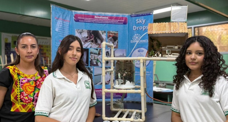 ALUMNAS DE AGUASCALIENTES CREAN PROTOTIPO PARA OBTENER AGUA A PARTIR DE LA HUMEDAD DEL AMBIENTE
