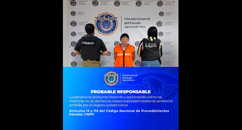 MUJER BUSCADA EN LAGOS DE MORENO, JALISCO, POR ROBO FUE DETENIDA EN AGS