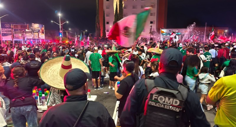 SE REALIZÓ OPERATIVO ESPECIAL EN LA GLORIETA DE JUÁREZ EN AGS POR TRIUNFO DEL TRI 