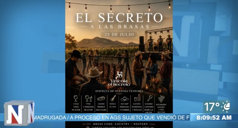 VIDEO| VENDIMIAS EN VINÍCOLA EL SECRETO EL 25 y 26 DE JULIO CON ATRACTIVAS EXPERIENCIAS 