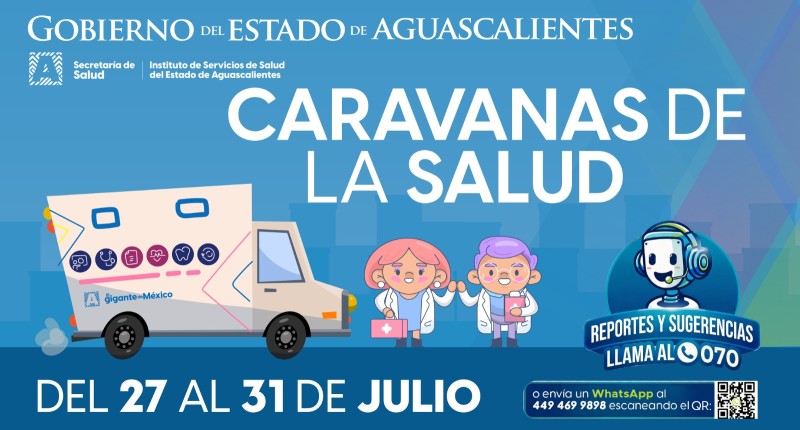 CARAVANAS DE LA SALUD EN AGS ESTARÁN EN DIVERSAS COMUNIDADES ESTA SEMANA
