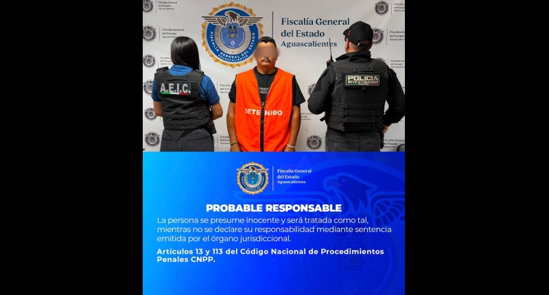 DETIENEN EN AGS A SUJETO BUSCADO EN JALISCO POR HOMICIDIO