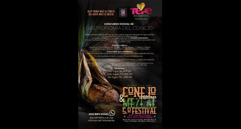 ¡LLEGA EL 5.º FESTIVAL DEL CONEJO & MEZCAL, TEPEZALÁ 2026!