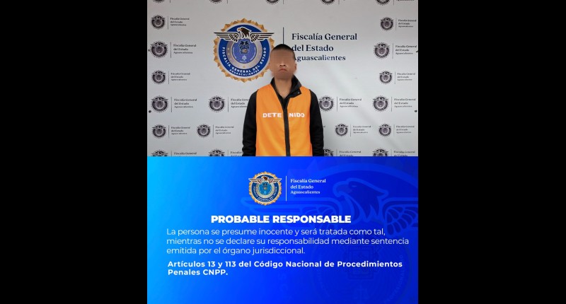 TRAS AMENAZAR A UNA PERSONA CON UN ARMA PROHIBIDA, LA FISCALÍA DE AGS, OBTIENE LA VINCULACIÓN A PROCESO EN CONTRA DE `EL FLACO`