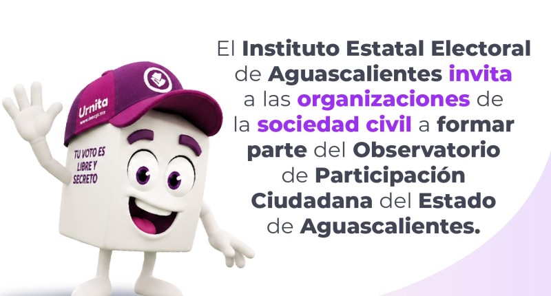 CONVOCAN A ORGANIZACIONES CIVILES A INTEGRAR OBSERVATORIO DE PARTICIPACIÓN CIUDADANA DE AGS