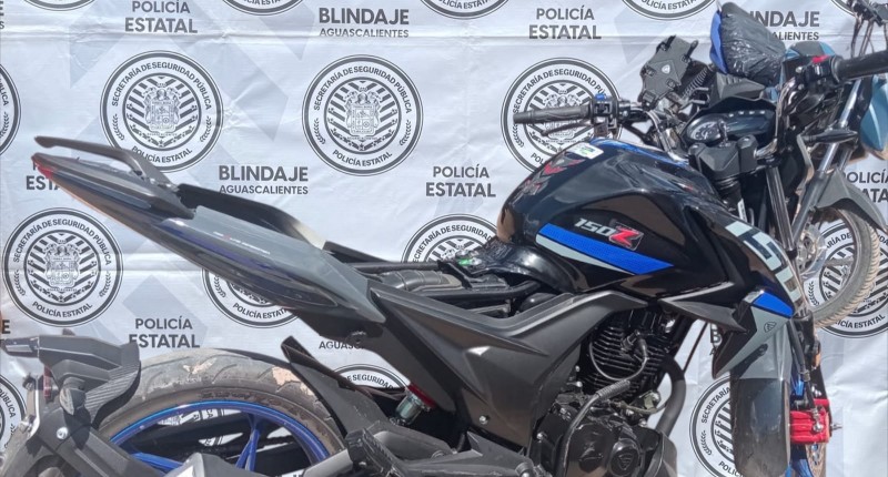 RECUPERAN CINCO MOTOCICLETAS CON REPORTE DE ROBO EN DISTINTOS PUNTOS DE AGUASCALIENTES
