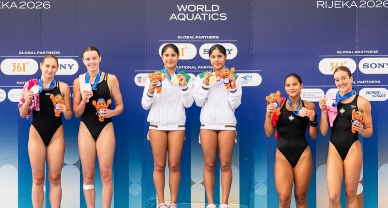 ¡FANTÁSTICAS! LAS MEXICANAS MÍA Y LÍA CUEVA SON CAMPEONAS MUNDIALES DE CLAVADOS A NIVEL JUVENIL