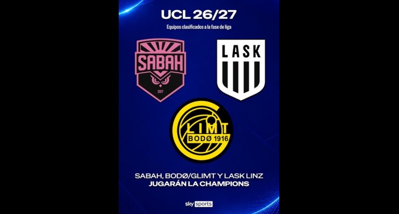 SABAH, BODØ/GLIMT Y LASK LINZ AVANZAN A LA FASE DE LIGA DE LA CHAMPIONS LEAGUE TRAS VIBRANTES REMONTADAS
