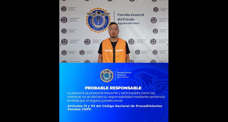 VINCULAN A PROCESO A HOMBRE DETENIDO CON DROGA EN EL FRACC. J. GUADALUPE PERALTA GÁMEZ, EN AGS 