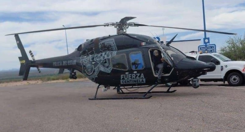 ATACAN CON ARMAS DE FUEGO UN HELICÓPTERO DE LA POLICÍA ESTATAL DE CHIHUAHUA: SE REPORTA UN ELEMENTO HERIDO