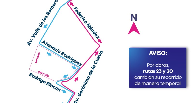 ANUNCIAN CAMBIOS TEMPORALES EN RUTAS 23, 30 Y 34 DE CAMIONES URBANOS EN LA CD DE AGS