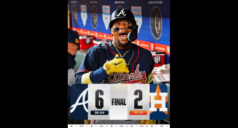 LOS BRAVOS DE ATLANTA SELLAN SU PASAJE A LOS PLAYOFFS AL VENCER A HOUSTON