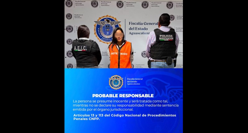MUJER SEÑALADA POR SU PROBABLE PARTICIPACIÓN EN DAÑOS A BOUTIQUE ES PRESENTADA ANTE LA FGEA