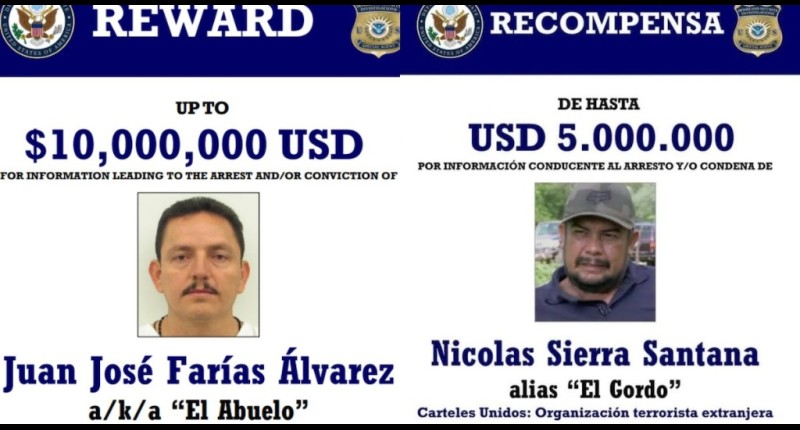 LA CACERÍA CONTRA LÍDERES DE CÁRTELES UNIDOS SE REDUCE A DOS PRÓFUGOS: EEUU OFRECE 15 MDD POR `EL ABUELO´ FARÍAS Y `EL GORDO´