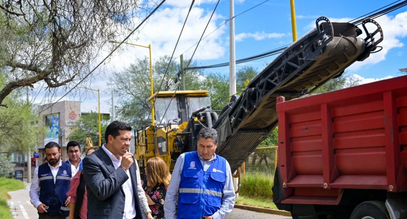 IMPULSA ALCALDE DE AGS, LEO MONTAÑEZ,  REHABILITACIÓN DEL ASFALTO EN PROLONGACIÓN ZARAGOZA  