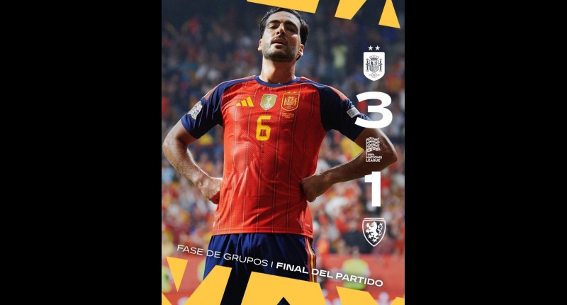 ¡ES INVENCIBLE! ESPAÑA LLEGA A 41 PARTIDOS SIN PERDER TRAS IMPONERSE A CHEQUIA, SU TERCER TRIUNFO EN LA NATIONS LEAGUE