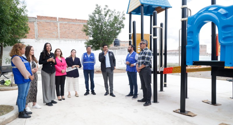 AVANZA RENOVACIÓN DEL PARQUE SANTA MARÍA DE GALLARDO: ALCALDE DE AGS,  LEO MONTAÑEZ