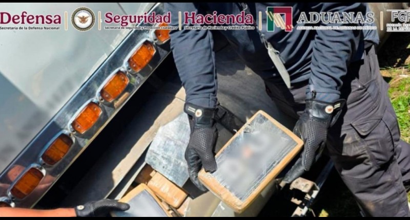 USAN RAYOS X PARA DETECTAR MÁS DE 170 KILOS DE COCAÍNA ESCONDIDOS EN TANQUES DE COMBUSTIBLE DE UN TRÁILER EN CHIAPAS
