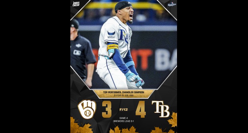 RAYS DA VOLTERETA A JUEGO EN EXTRA INNINGS Y PONE LA SERIE 1-3 